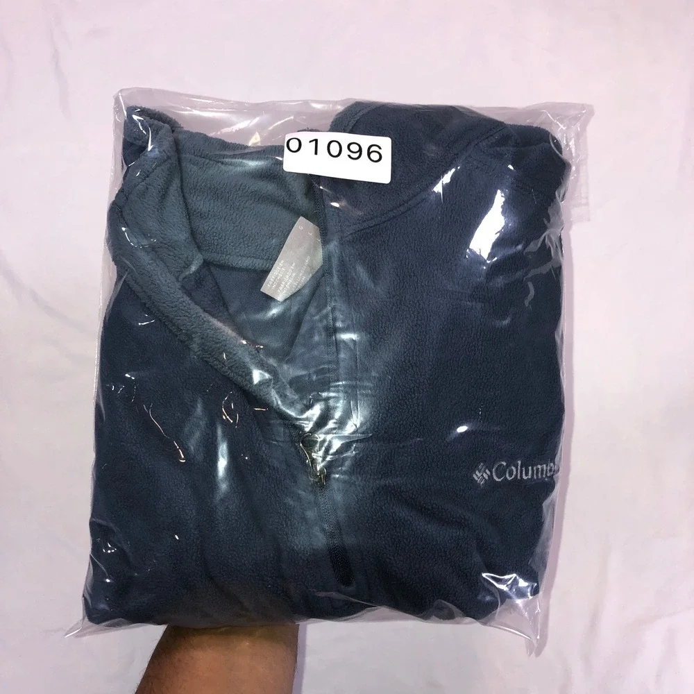 Columbia Mens Fleece Quarter Zip Pullover Navy Blue XM6279 Size L